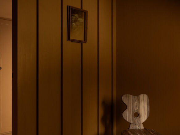 dinesen house denmark brown paint color in situ  