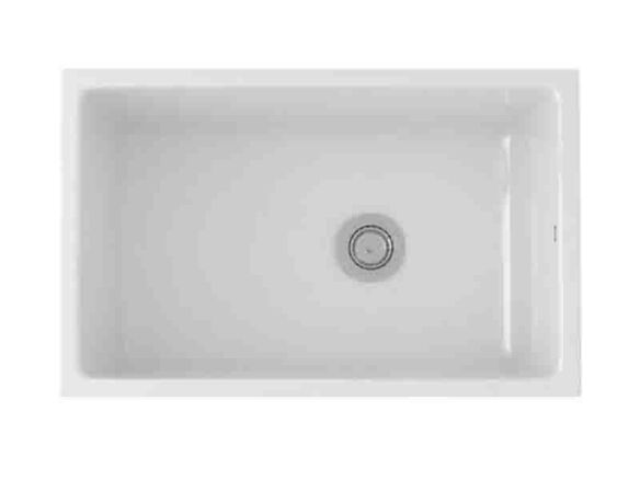 rohl allia undermount single basin fireclay kitchen sink   1 584x438